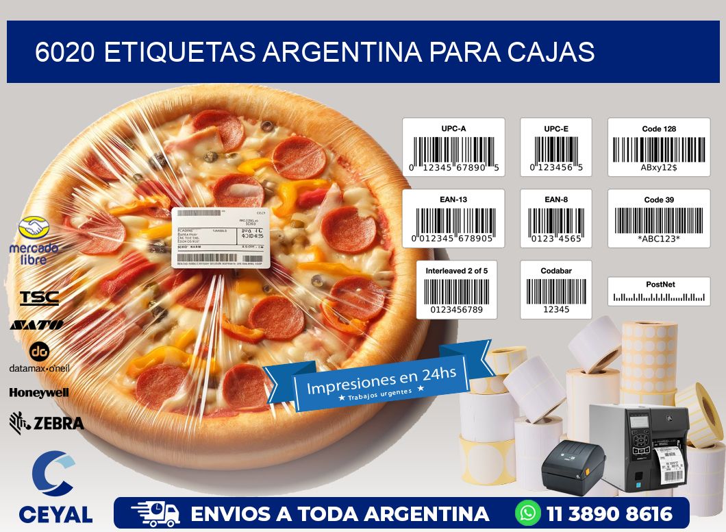 6020 ETIQUETAS ARGENTINA PARA CAJAS
