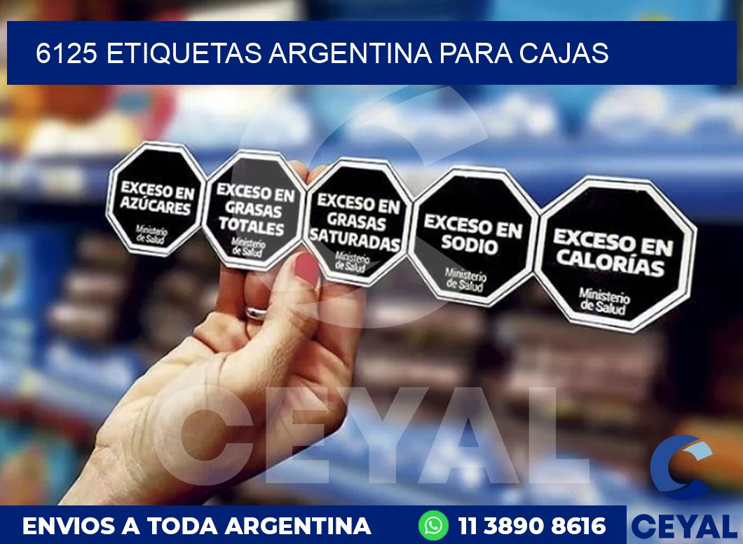 6125 ETIQUETAS ARGENTINA PARA CAJAS