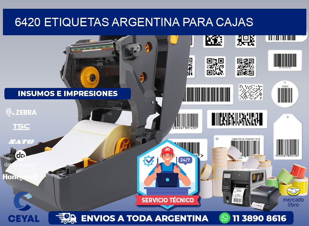 6420 ETIQUETAS ARGENTINA PARA CAJAS