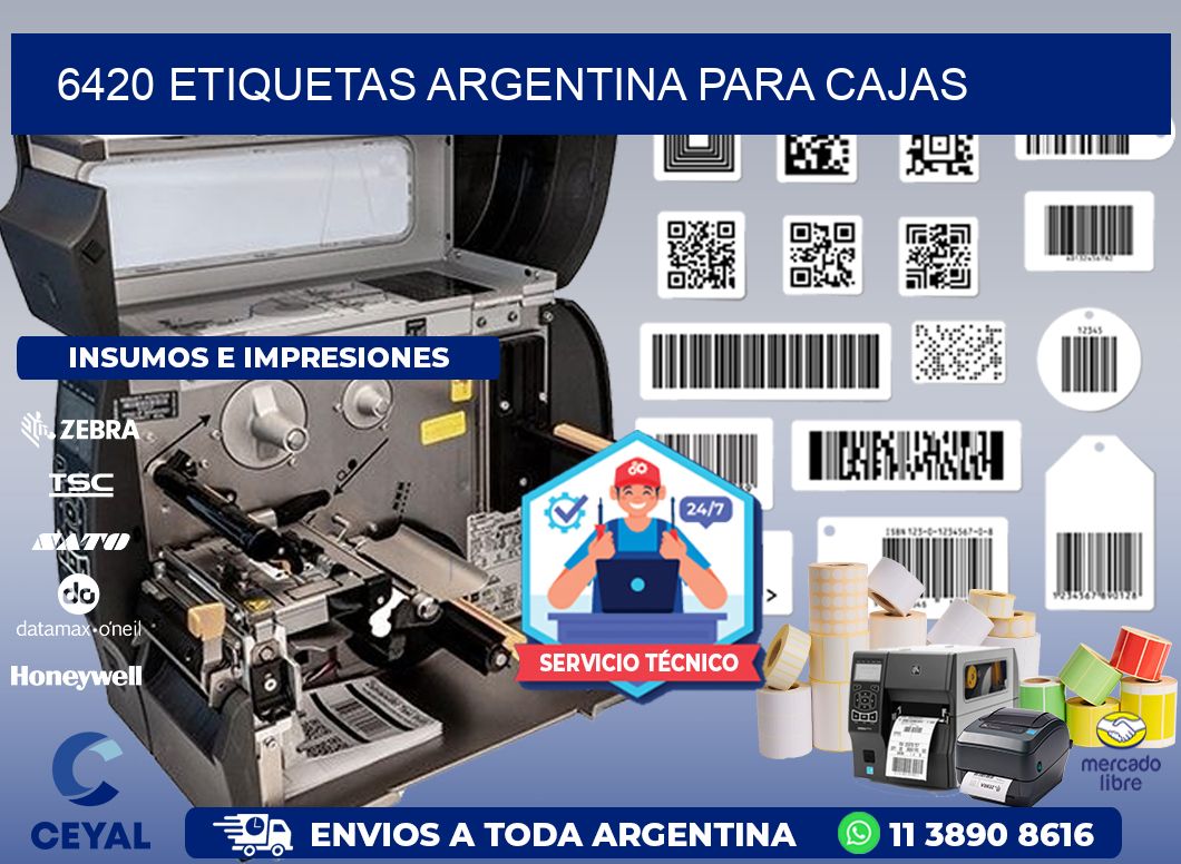 6420 ETIQUETAS ARGENTINA PARA CAJAS