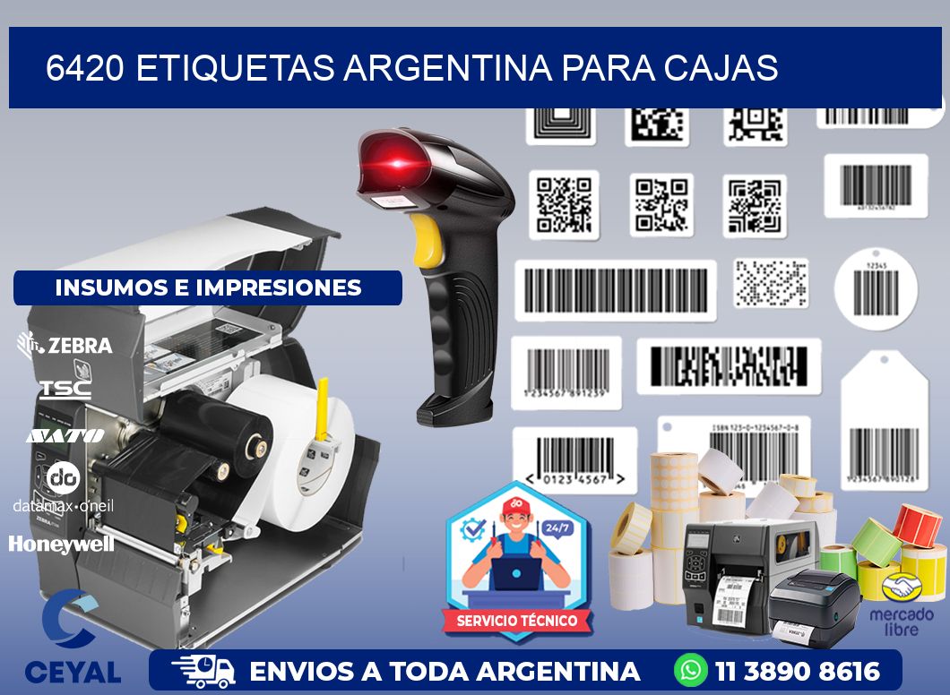 6420 ETIQUETAS ARGENTINA PARA CAJAS