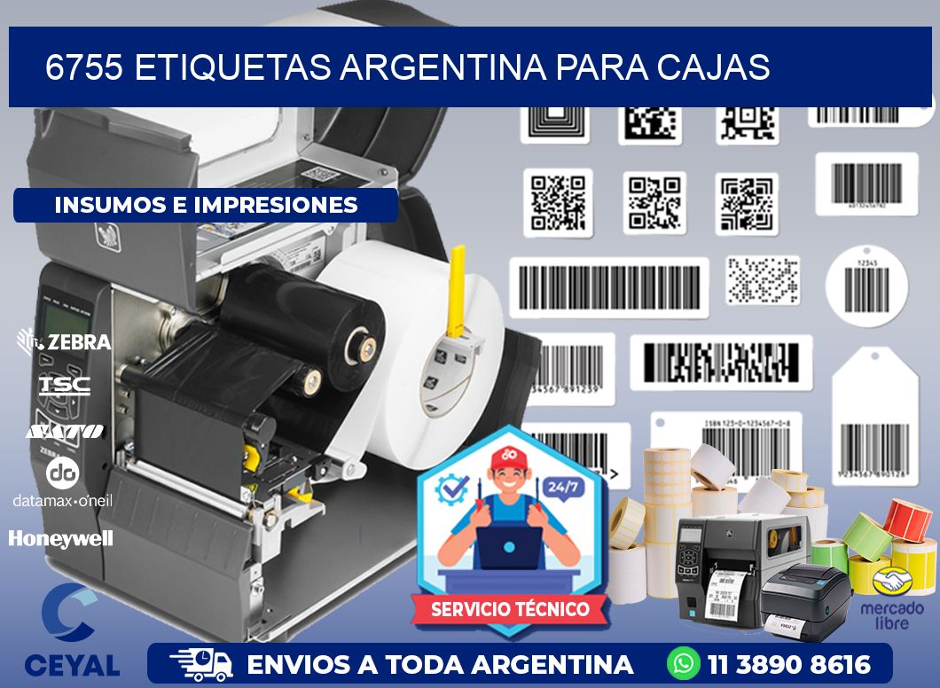 6755 ETIQUETAS ARGENTINA PARA CAJAS