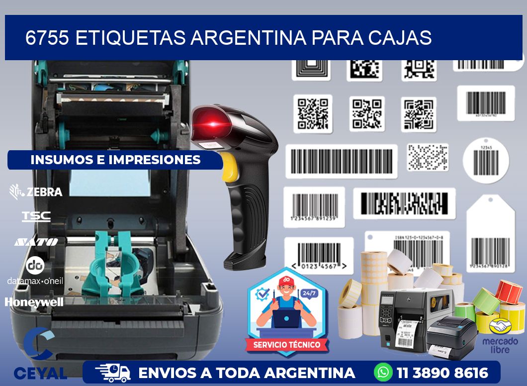 6755 ETIQUETAS ARGENTINA PARA CAJAS
