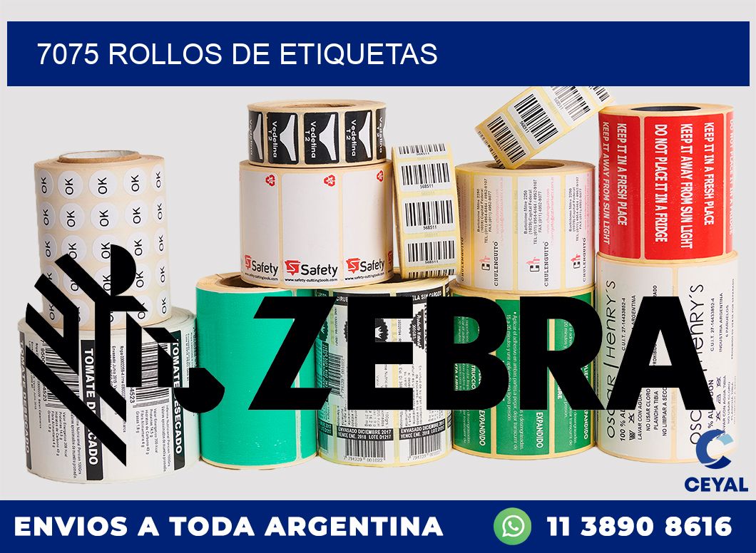 7075 ROLLOS DE ETIQUETAS