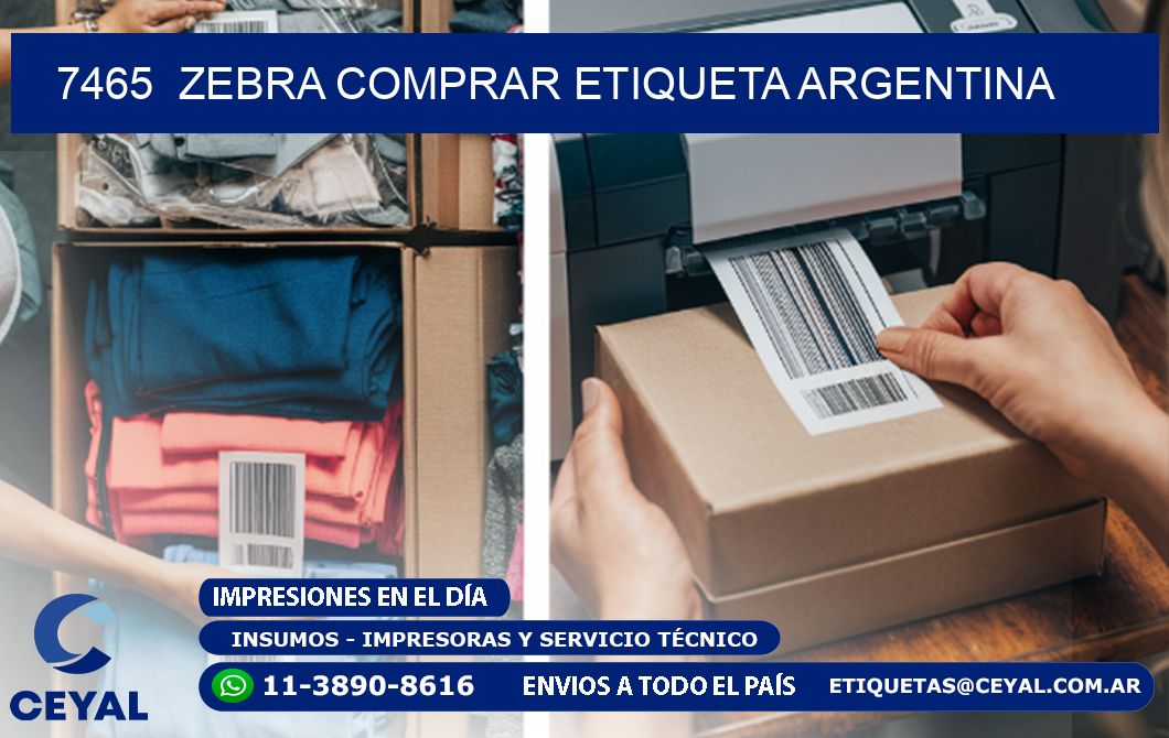 7465  ZEBRA COMPRAR ETIQUETA ARGENTINA