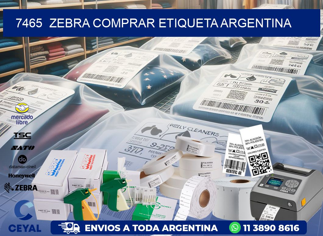 7465  ZEBRA COMPRAR ETIQUETA ARGENTINA