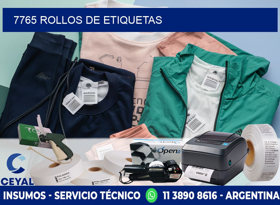 7765 ROLLOS DE ETIQUETAS