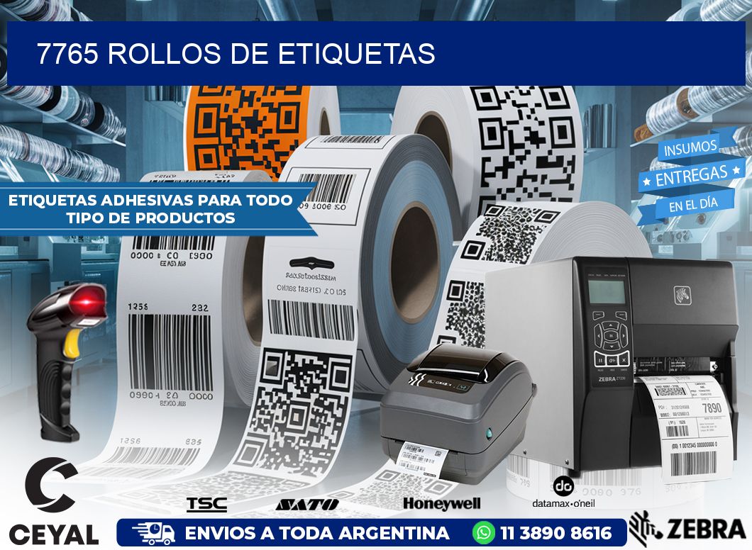 7765 ROLLOS DE ETIQUETAS