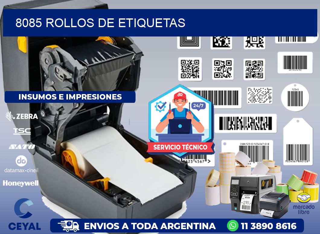 8085 ROLLOS DE ETIQUETAS