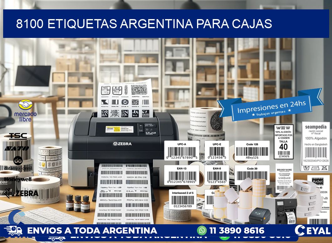 8100 ETIQUETAS ARGENTINA PARA CAJAS