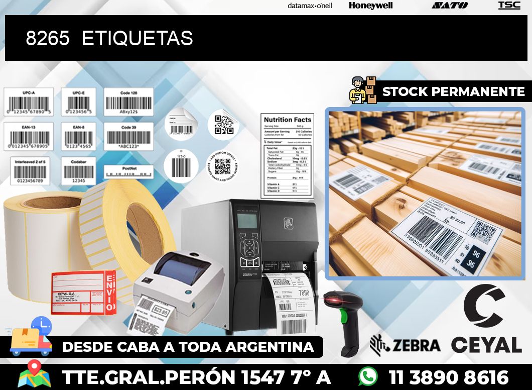 8265  ETIQUETAS