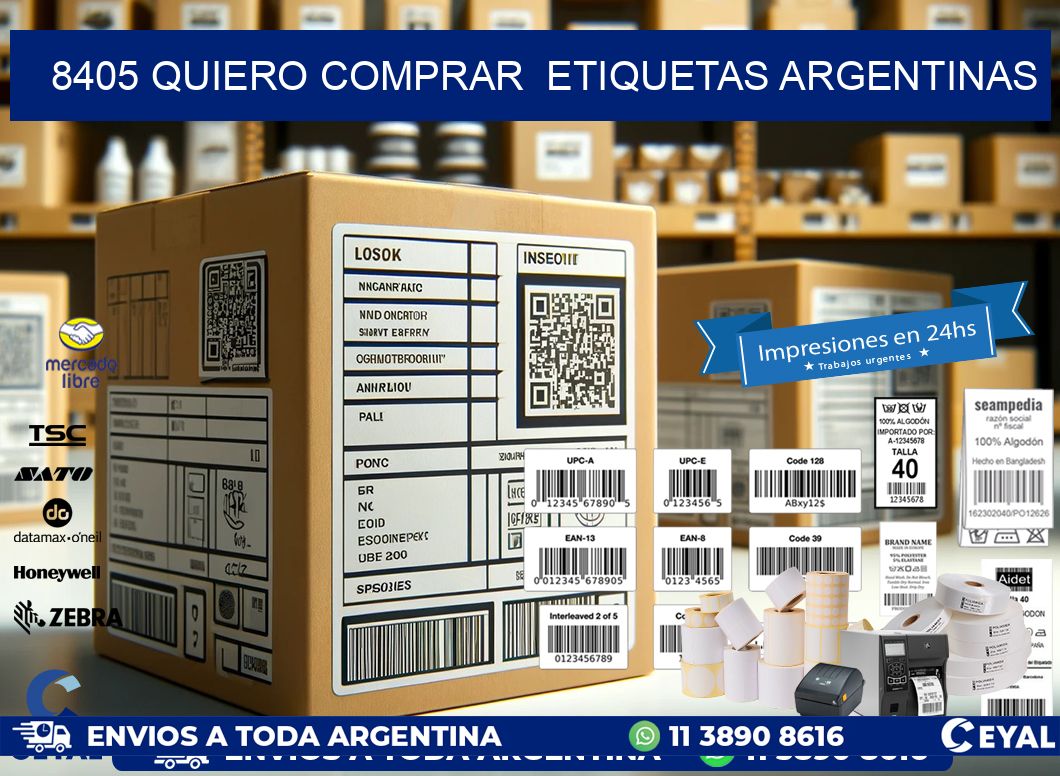 8405 QUIERO COMPRAR  ETIQUETAS ARGENTINAS