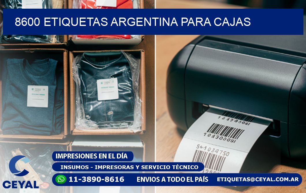 8600 ETIQUETAS ARGENTINA PARA CAJAS
