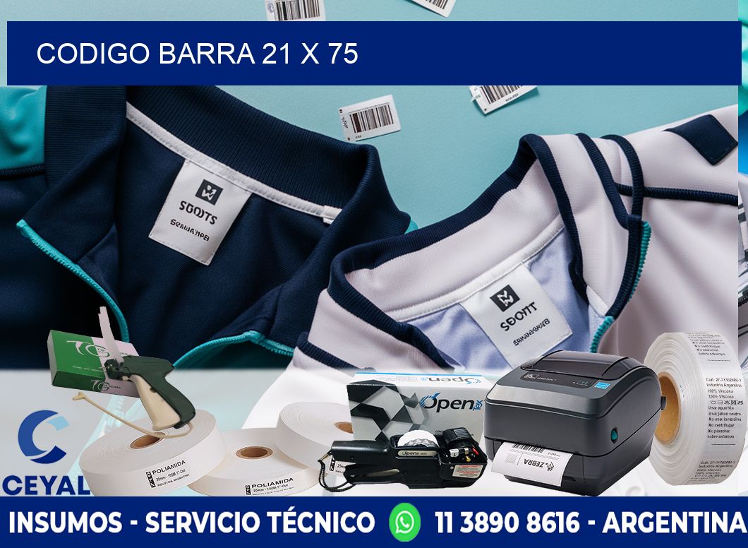 CODIGO BARRA 21 x 75