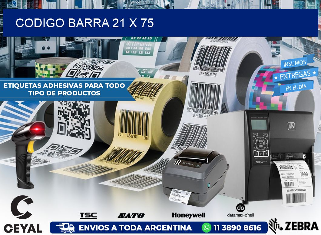 CODIGO BARRA 21 x 75