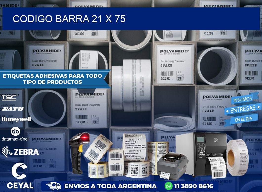 CODIGO BARRA 21 x 75