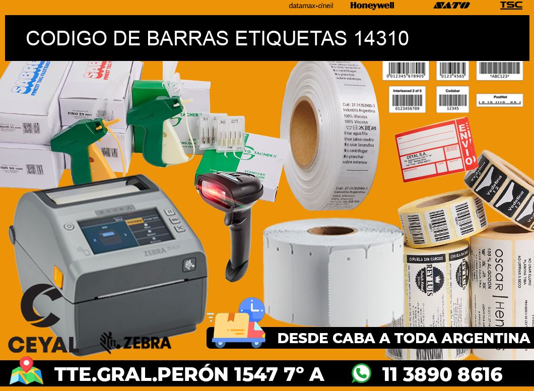 CODIGO DE BARRAS ETIQUETAS 14310