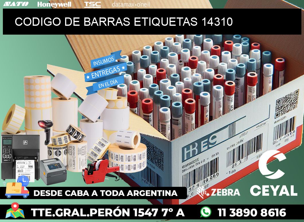 CODIGO DE BARRAS ETIQUETAS 14310