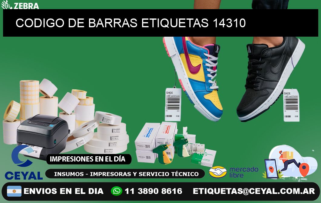 CODIGO DE BARRAS ETIQUETAS 14310