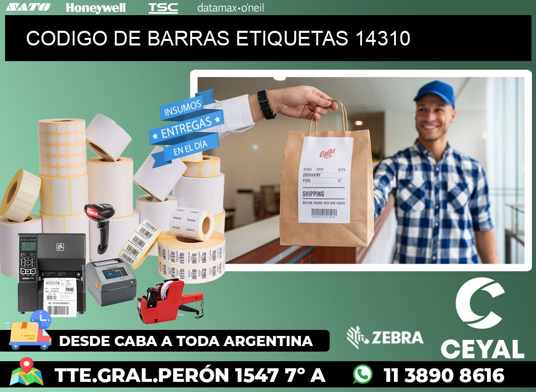 CODIGO DE BARRAS ETIQUETAS 14310