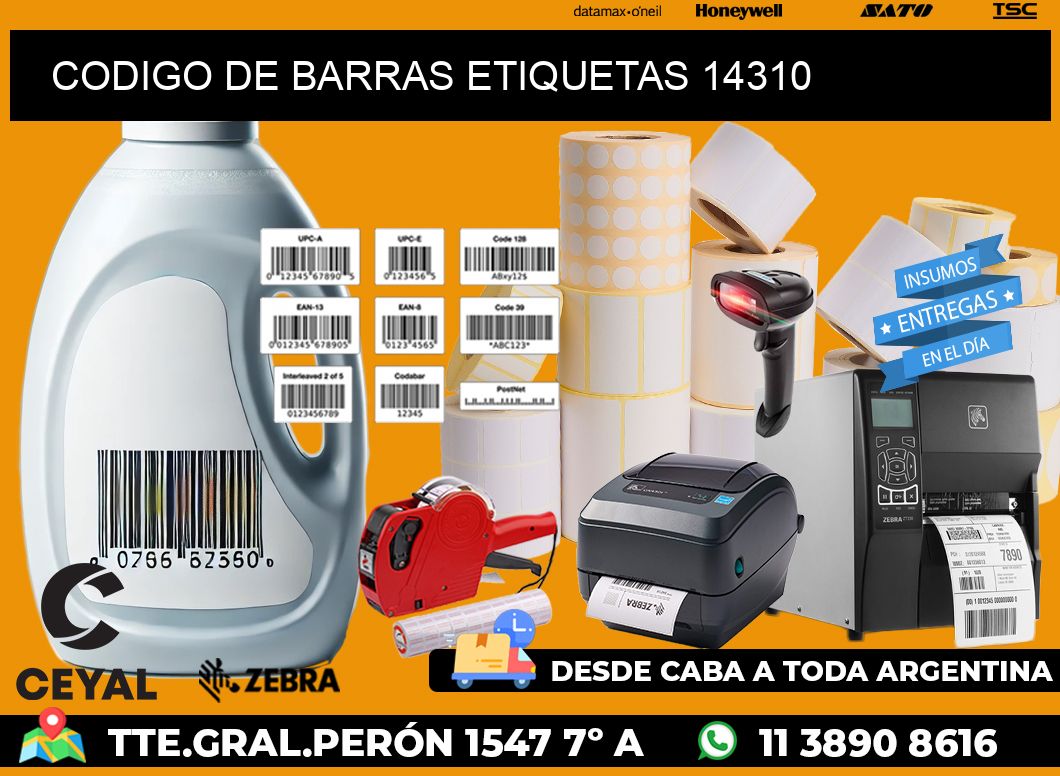 CODIGO DE BARRAS ETIQUETAS 14310