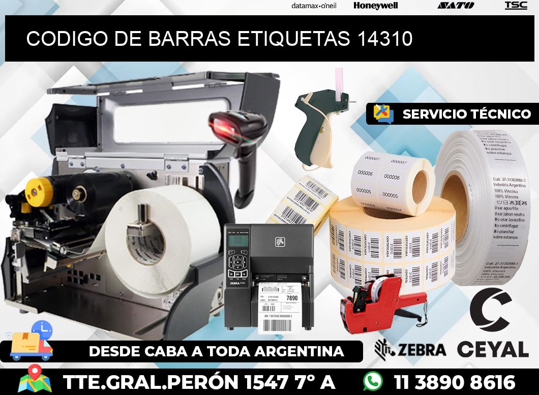 CODIGO DE BARRAS ETIQUETAS 14310