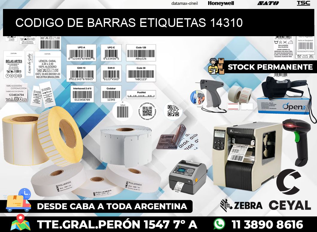 CODIGO DE BARRAS ETIQUETAS 14310