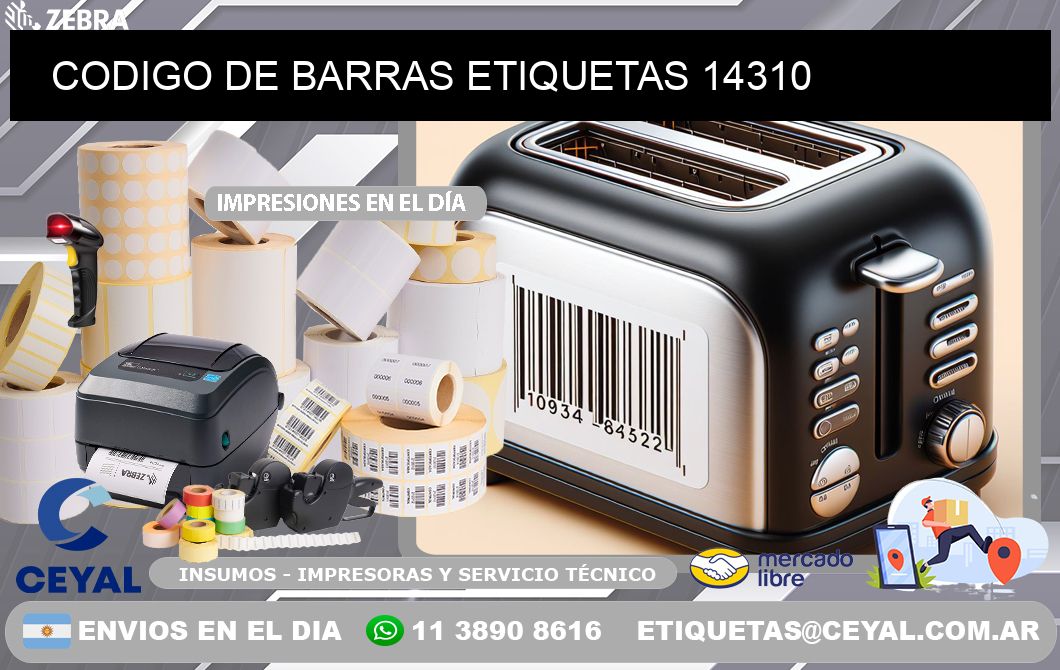CODIGO DE BARRAS ETIQUETAS 14310