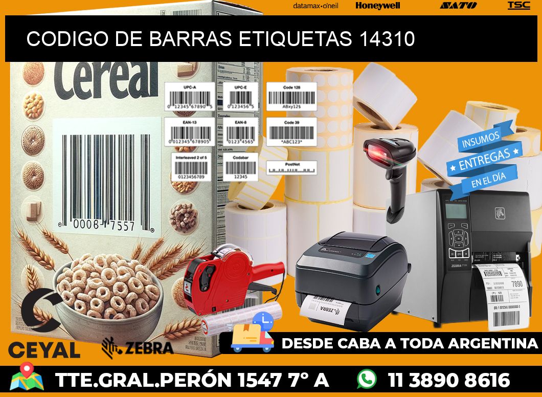 CODIGO DE BARRAS ETIQUETAS 14310