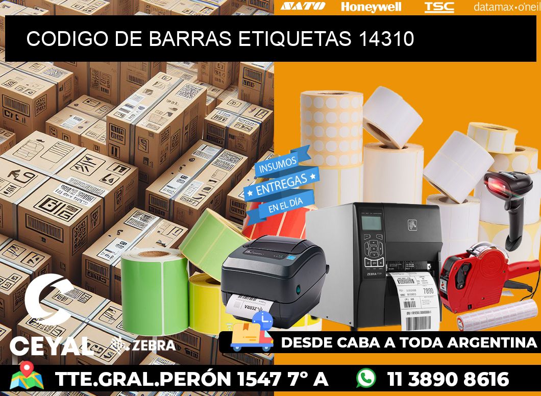 CODIGO DE BARRAS ETIQUETAS 14310