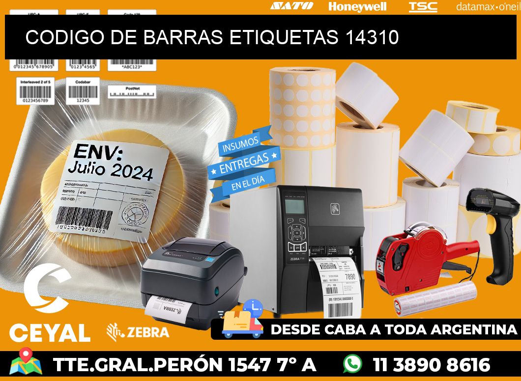 CODIGO DE BARRAS ETIQUETAS 14310