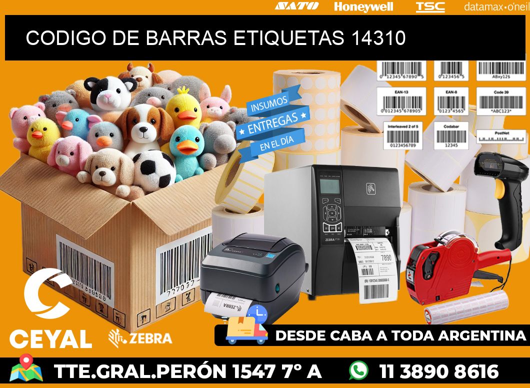 CODIGO DE BARRAS ETIQUETAS 14310