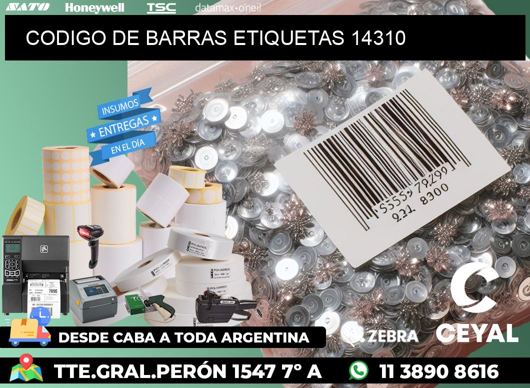 CODIGO DE BARRAS ETIQUETAS 14310