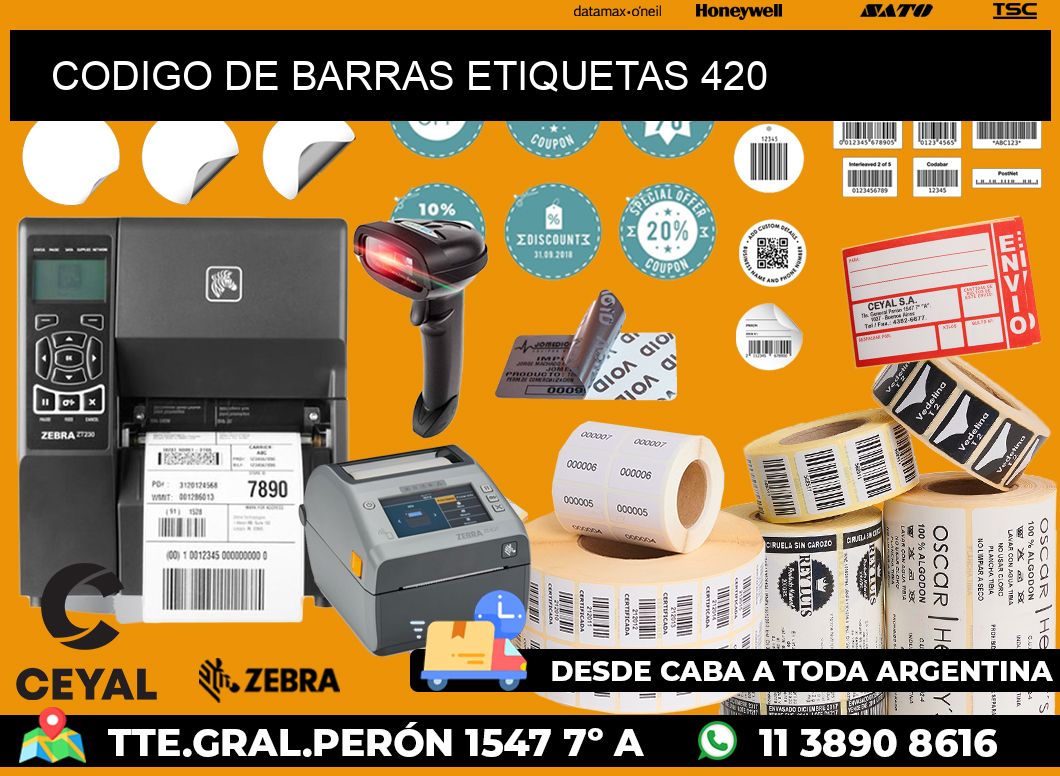 CODIGO DE BARRAS ETIQUETAS 420