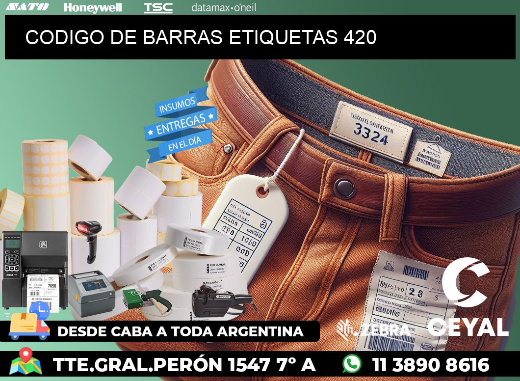 CODIGO DE BARRAS ETIQUETAS 420