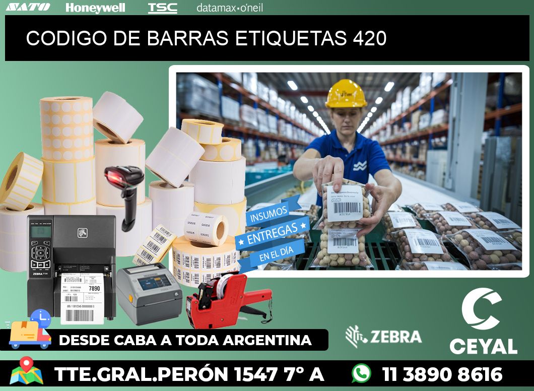 CODIGO DE BARRAS ETIQUETAS 420