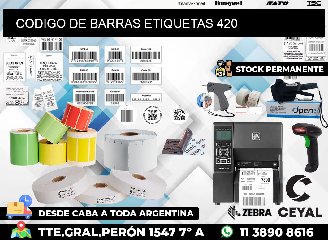 CODIGO DE BARRAS ETIQUETAS 420
