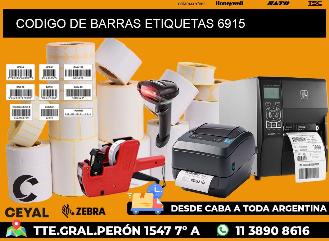 CODIGO DE BARRAS ETIQUETAS 6915