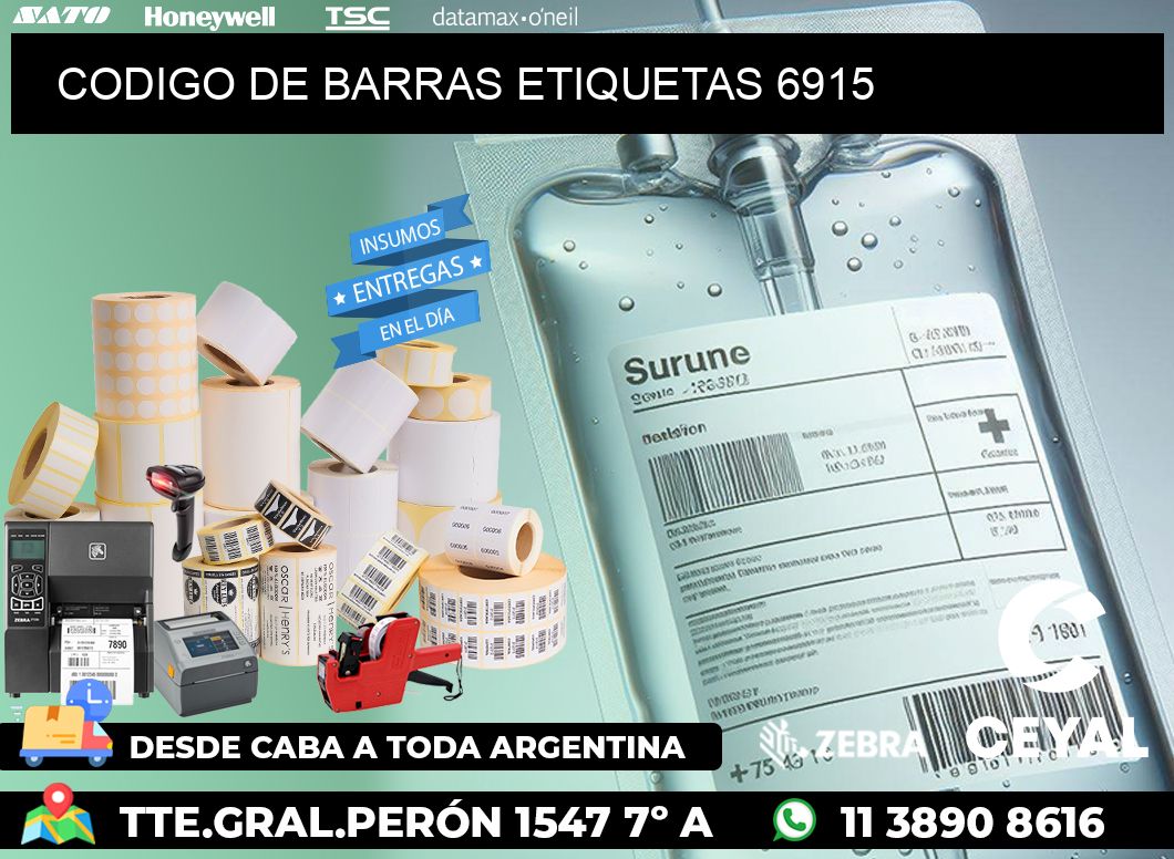 CODIGO DE BARRAS ETIQUETAS 6915