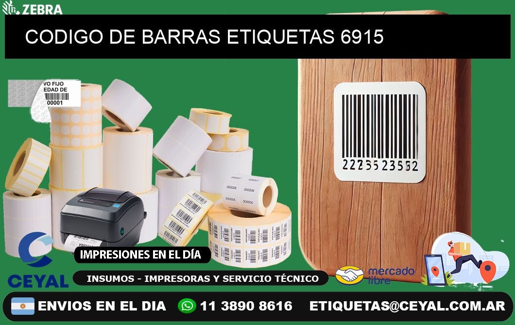 CODIGO DE BARRAS ETIQUETAS 6915