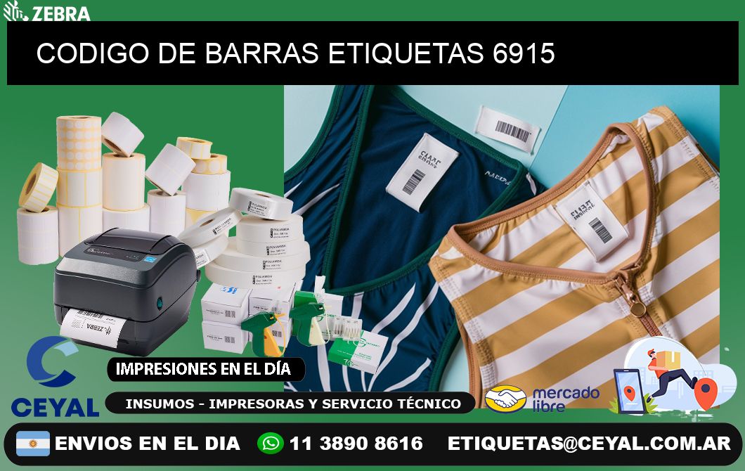 CODIGO DE BARRAS ETIQUETAS 6915