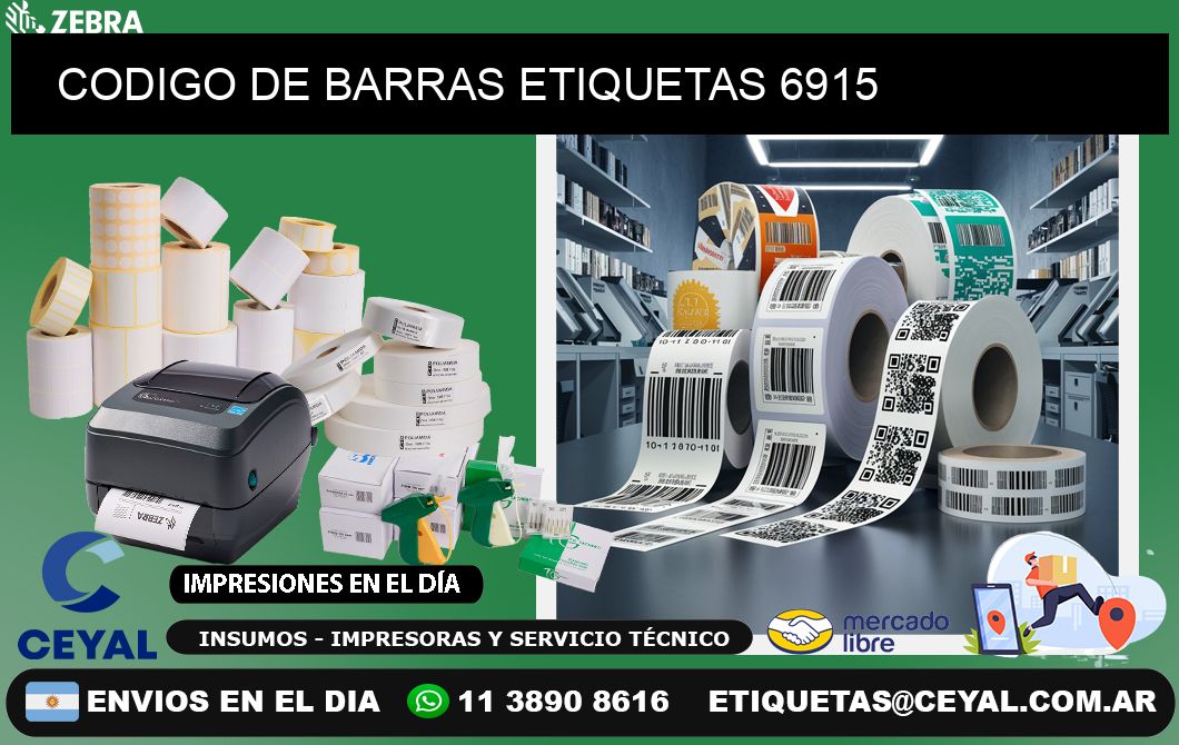 CODIGO DE BARRAS ETIQUETAS 6915