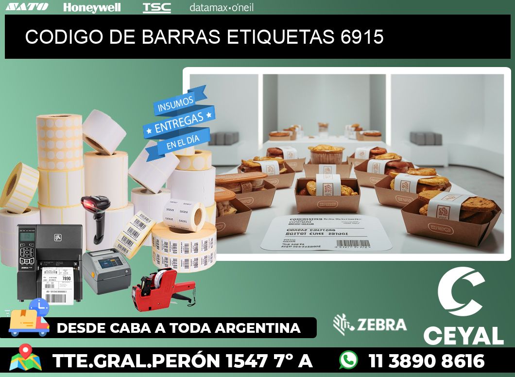 CODIGO DE BARRAS ETIQUETAS 6915