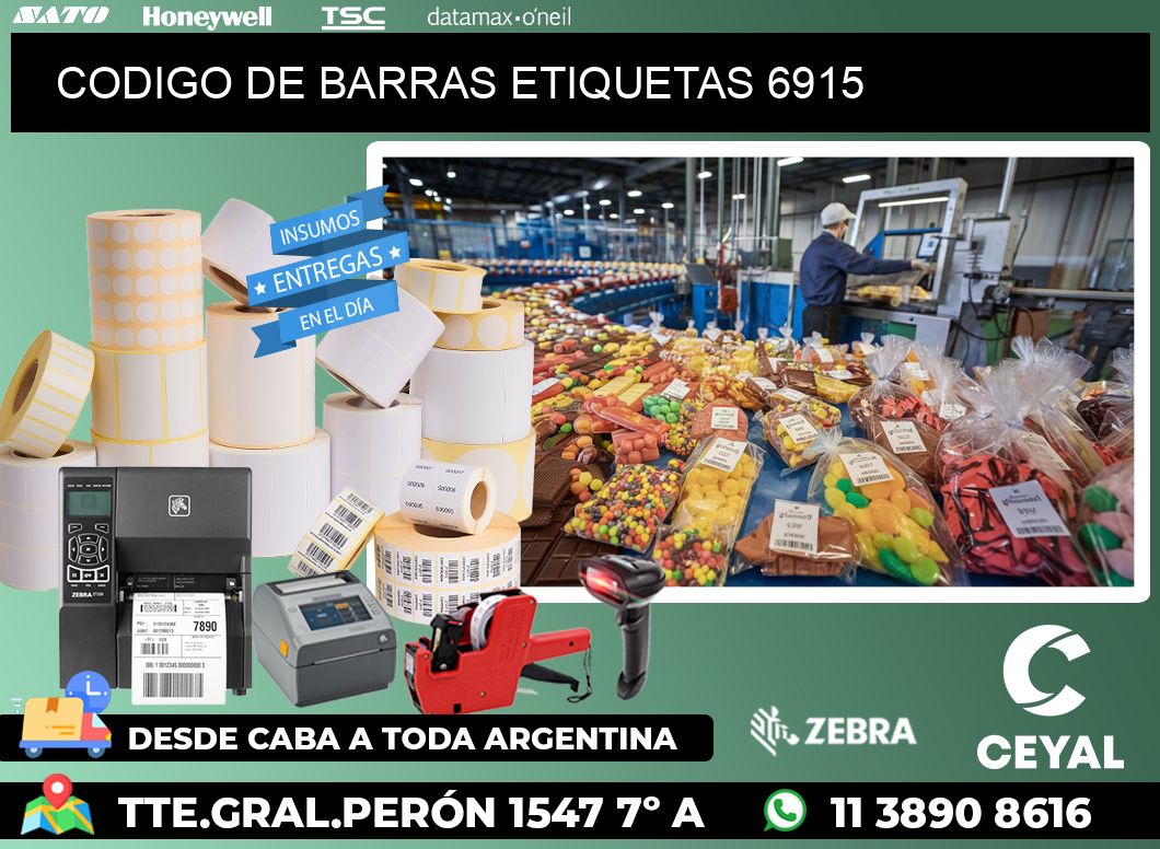 CODIGO DE BARRAS ETIQUETAS 6915