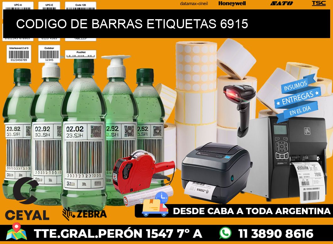 CODIGO DE BARRAS ETIQUETAS 6915