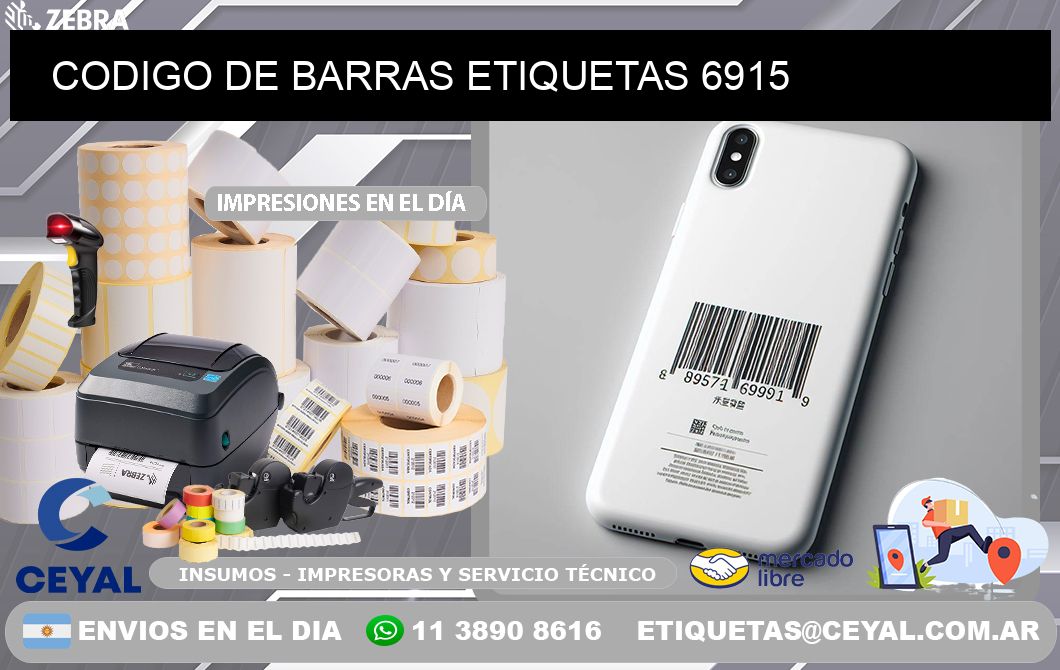 CODIGO DE BARRAS ETIQUETAS 6915