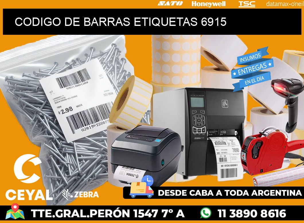 CODIGO DE BARRAS ETIQUETAS 6915