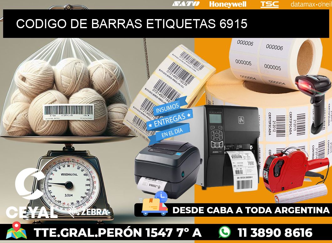 CODIGO DE BARRAS ETIQUETAS 6915
