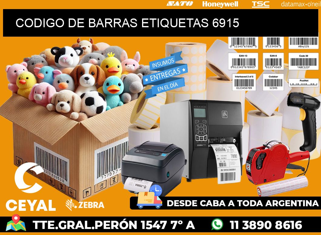 CODIGO DE BARRAS ETIQUETAS 6915