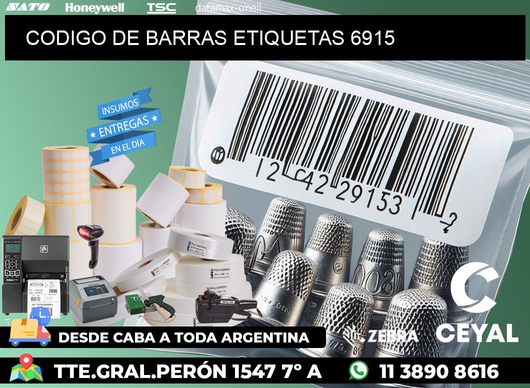 CODIGO DE BARRAS ETIQUETAS 6915